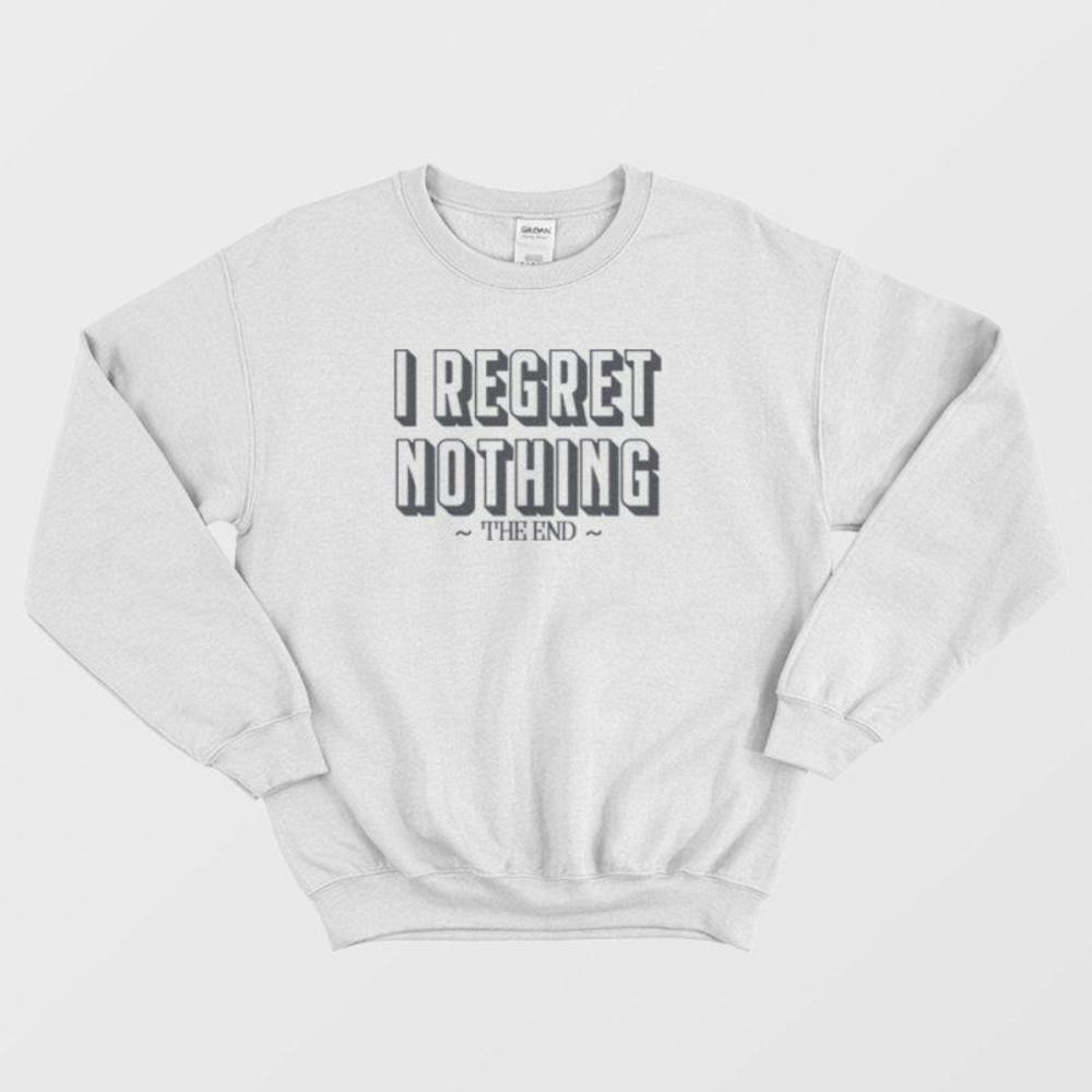 I Regret Nothing Parks And Rec Funny Quote Graphic Unisex Cozy Sweatshirt